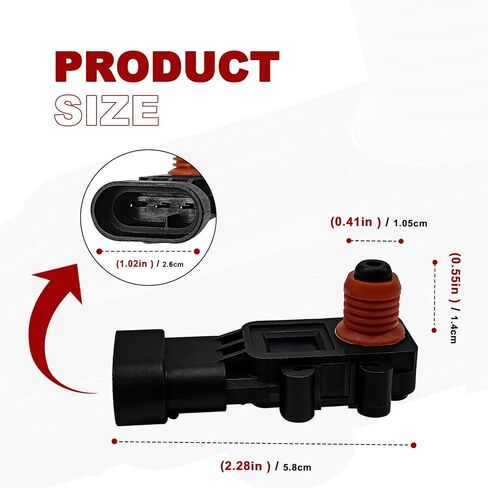 مستشعر ضغط خزان الوقود متوافق مع Chevy Blazer 1996-2005، CadilIac Escalade 1999-2007، Oldsmobile Alero 1999-2004 وما إلى ذلك، استبدال مستشعر ضغط فتحة تهوية خزان الوقود OE #16238399 in Kuwait