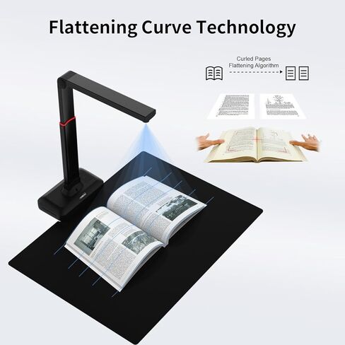 VIISAN Document Scanner - USB Document Camera, Capture Size Up to A2, 130 Languages OCR, Auto-Flatten & Deskew Tech, Page Turning Detection, Fast Scan 1.5s/Page, 23MP Book Scanner for Windows & MacOS in Saudi Arabia
