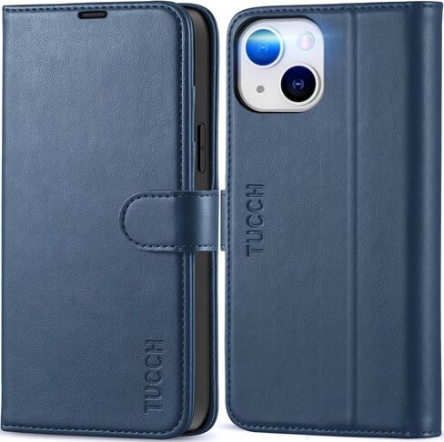 TUCCH Wallet Case for iPhone 13 Mini (5.4") 2021, 3 Card Holders, Black in Saudi Arabia
