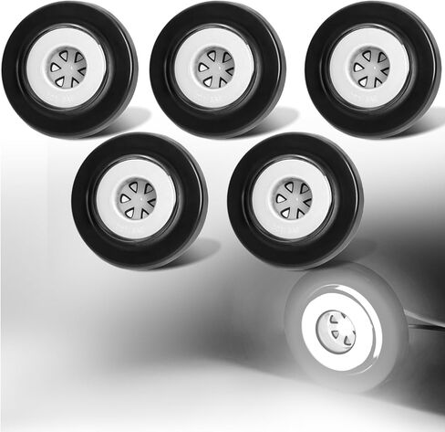 10Pcs 2" inch Round Halo 12 LEDs Trailer Boat Halo Clearance Side Marker Running Turn Lights w/Rubber Grommet Sealed Waterproof IP67 for Truck/RV/Van, DC 12V (Clear Lens_Red Light) in Saudi Arabia
