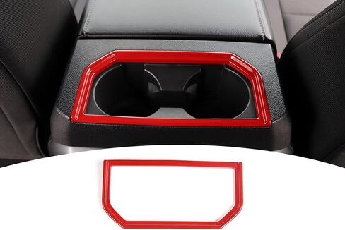 for F150 Armrest Cup Holder Trim Cover Fit for Ford F150 2015-2020 Red Interior Accessories 1pc in Kuwait