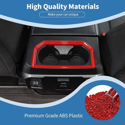 for F150 Armrest Cup Holder Trim Cover Fit for Ford F150 2015-2020 Red Interior Accessories 1pc in Kuwait