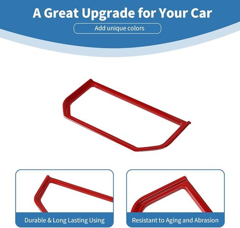for F150 Armrest Cup Holder Trim Cover Fit for Ford F150 2015-2020 Red Interior Accessories 1pc in Kuwait