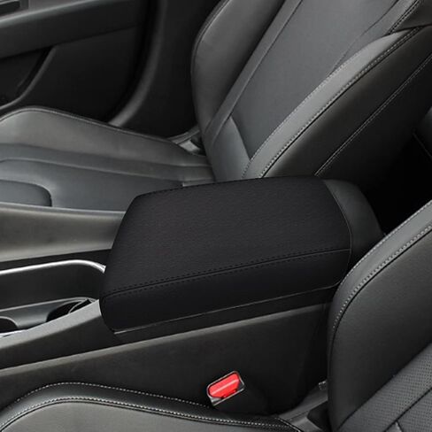 Center Console Cover for Hyundai Elantra 2021-2025 (Black) Waterproof Leather Anti-Scratch Armrest Cover for Hyundai Elantra Accessories. (Only Fit for Left-Hand Automatic Brake) in Kuwait