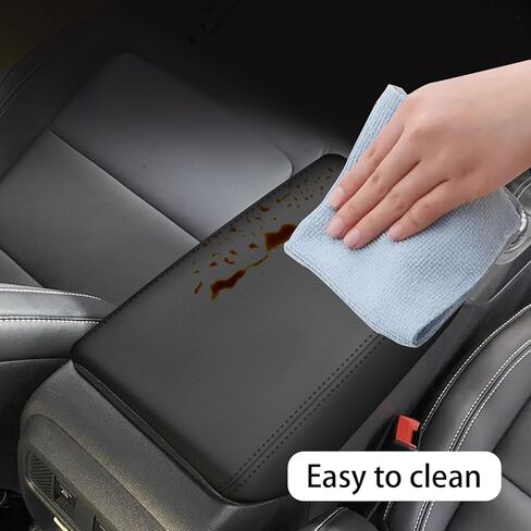 Center Console Cover for Hyundai Elantra 2021-2025 (Black) Waterproof Leather Anti-Scratch Armrest Cover for Hyundai Elantra Accessories. (Only Fit for Left-Hand Automatic Brake) in Kuwait
