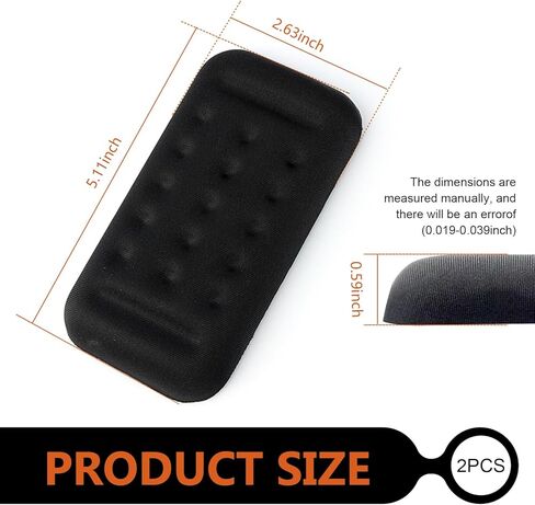 2 PCS Car Arm Rest Elbow Pads, Arm Rest Cushion with Memory Foam Pad for Arm Support, Universal PU Non Slip Auto Armrest Pad, for Most Cars, Trucks, SUVs (Black) in Saudi Arabia