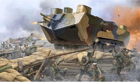 Hobbyboss 1:35 Scale French Saint-Chamond Heavy Tank Early Model Kit (Grey) in Kuwait