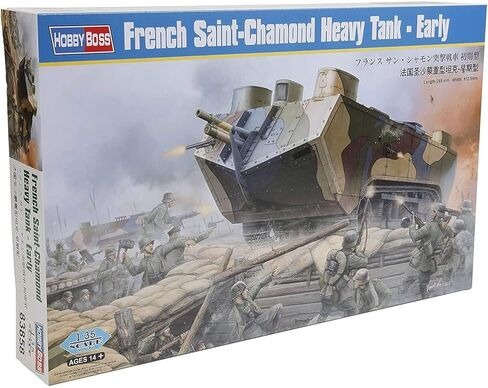 Hobbyboss 1:35 Scale French Saint-Chamond Heavy Tank Early Model Kit (Grey) in Kuwait