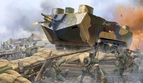 Hobbyboss 1:35 Scale French Saint-Chamond Heavy Tank Early Model Kit (Grey) in Kuwait