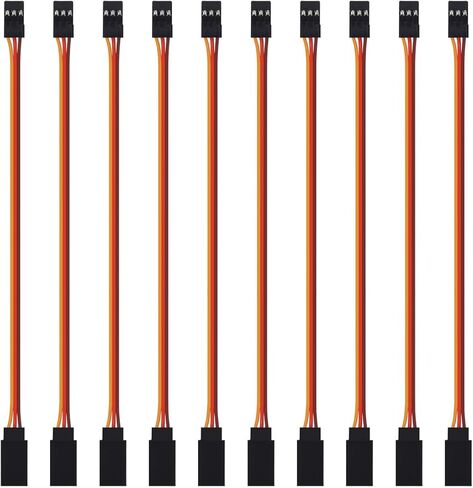 10PCS 500mm Servo Extension Cable 3-Pin Male to Female 30 Core Lead Wire Cable Connectors Control Board Remote - 50CM in Kuwait