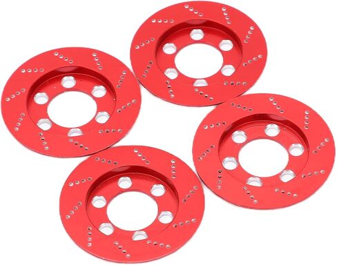 قرص فرامل عجلة محاكاة GLOGLOW Nan RC، ترقية سبائك الألومنيوم لـ AXI03007، يناسب سيارة الزاحف 1/10 RC مع ملحقات نموذج السيارة ذات المظهر المحسن والثبات (أحمر) in Kuwait