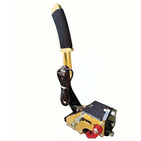vexshadgor 16 Bit USB Handbrake with Non-Contact Hall Sensor, PC Windows Gaming Handbrake Compatible with G27 G29 G920 G923 Thrustmaster T500 T300, Professional Sim Racing Game Peripheral - gold+clamp in Saudi Arabia