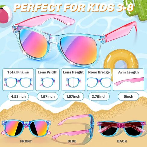 Metemot Kids Sunglasses Bulk Party Favors, Sunglasses for Kids with UV 400 Protection, Neon Sunglasses for Boys and Girls, Party Favor, Birthday Classroom Goodie Bags Party Supplies in Saudi Arabia