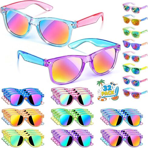 Metemot Kids Sunglasses Bulk Party Favors, Sunglasses for Kids with UV 400 Protection, Neon Sunglasses for Boys and Girls, Party Favor, Birthday Classroom Goodie Bags Party Supplies in Saudi Arabia
