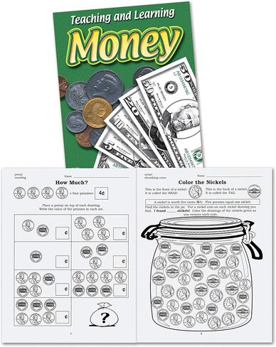 Learning Resources Teaching and Learning Money Activity Book, Counting/Sorting, Grades 4+,Multicolor in Kuwait