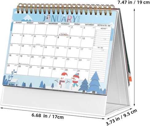 jojofuny 2026-2027 Desk Calendar, Standing Flip Desktop Planner with Thick Paper, Minimalist Pink Calendar for Home Office Decor & Daily Scheduling, 7.48 Inch in Kuwait