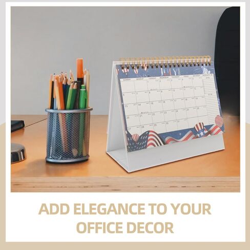 jojofuny 2026-2027 Desk Calendar, Standing Flip Desktop Planner with Thick Paper, Minimalist Pink Calendar for Home Office Decor & Daily Scheduling, 7.48 Inch in Kuwait