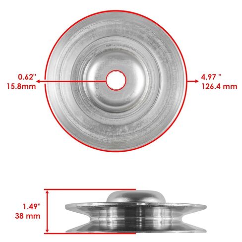 Caltric 532174375 Idler Pulley Compatible with Husqvarna Cz4815 Cz4817 Cz4818 EZ4822 EZ4824 GT48 in Kuwait