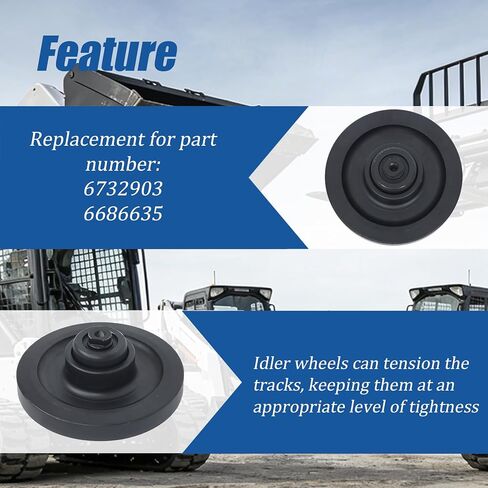 Silscvtt Replacement for Bobcat S750 864 T140 T180 T190 T200 T250 T300 T320 T550 T590 T630 T650 T750 T770 Rear Idler 6732903 6686635 in Kuwait