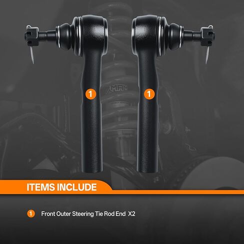 Front Outer Tie Rod End Left Or Right Compatible with 2008-2020 Dodge Grand Caravan, 2008-2016 Chrysler Town & Country Van, 2pcs Tie Rod End Kit - 68033171AA in Kuwait