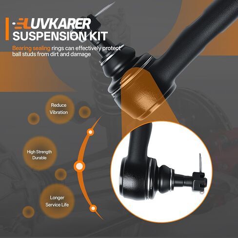 Front Outer Tie Rod End Left Or Right Compatible with 2008-2020 Dodge Grand Caravan, 2008-2016 Chrysler Town & Country Van, 2pcs Tie Rod End Kit - 68033171AA in Kuwait