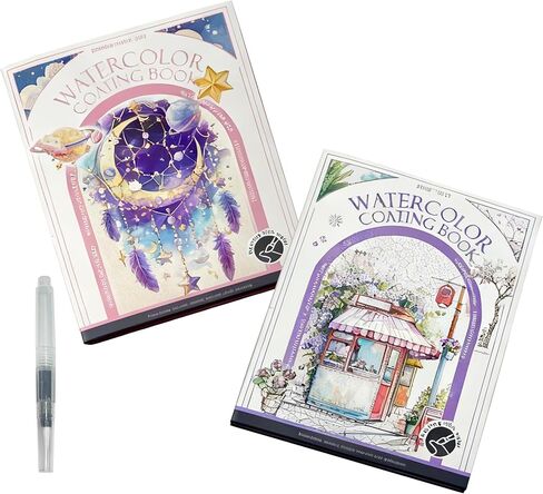 JURHSDEGD 2-Pack Breathly Watercolor Paint Kit for Travel, 3-Fold All-in-One Painting Book for Adults & Beginners in Kuwait