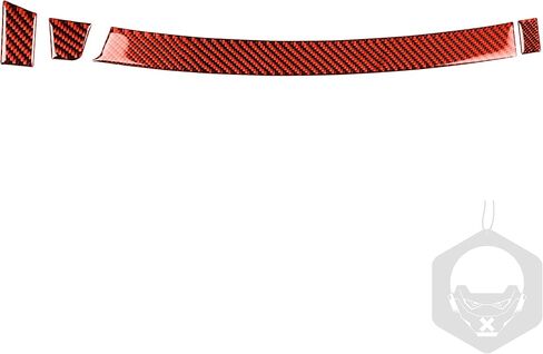 NVCNX Real 3K Carbon Fiber Dashboard Co-Pilot Glove Box Upper Handle Strip Cover Decal Car Interior Trim Accessories for Chevrolet Corvette C7 Z06 2014 2015 2016 2017 2019 Red 4PCS in Kuwait