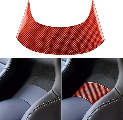 NVCNX Real 3K Carbon Fiber Dashboard Co-Pilot Glove Box Upper Handle Strip Cover Decal Car Interior Trim Accessories for Chevrolet Corvette C7 Z06 2014 2015 2016 2017 2019 Red 4PCS in Kuwait