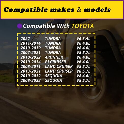 4pcs Left and Right Engine Variable Valve Timing VVT Solenoid Compatible with Toyota 4Runner Tundra Sequoia Fj Cruiser Land Cruiser Fit for Lexus IS250 IS350 RC350 GS350 GS450h GS460 GX460 LS460 07-24 in Saudi Arabia