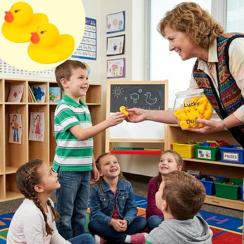 Yopyame Lucky Ducks for Classroom Jar - 36pcs Mini Duck for Classroom Management Bulk with 1 Pen 1 Plastic Jar 1 Lucky Ducks Sticker Season Management Tool for Back to School Student Teacher Gifts in Kuwait