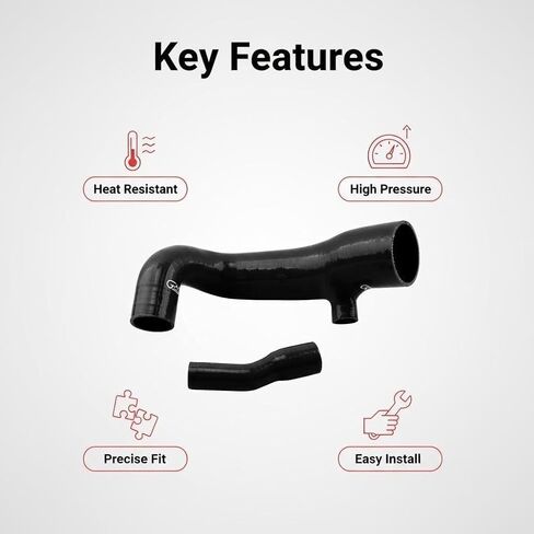 Turbo Inlet Pipe Fit for 2007-2014 Mini Cooper S R55/R56/R57 1.6L, 2008-2014 Clubman R55 Air Duct Intake Hose Boot Pipe Tube, Aftermarkt, Silicone in Saudi Arabia