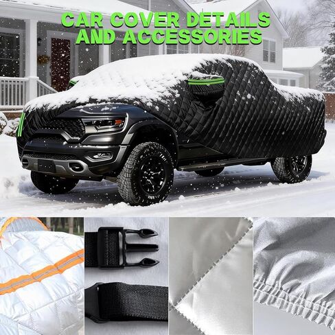 Hail Cover for Truck Compatible with for Ford F150 250/Chevy Silverado/GMC Sierra/Dodge Ram 1500/Toyota Tundra,Truck Length Up to 242" with Zipper Door in Saudi Arabia