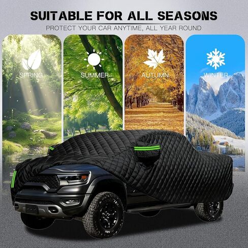 Hail Cover for Truck Compatible with for Ford F150 250/Chevy Silverado/GMC Sierra/Dodge Ram 1500/Toyota Tundra,Truck Length Up to 242" with Zipper Door in Saudi Arabia