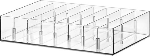 4-Compartment Cash Organizer Tray, Clear Money Storage Box for Bills and Coins, Money Counter, Cash Register Drawer Insert for Business and Home Use in Saudi Arabia
