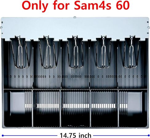 SAM4s Cash Register Drawer Insert Money Till Tray 60, 5 Bills 5 Coins Holder, Model 60, 5 x 5 with Steel Bill Arms, ER-915, ER-920, ER-925, ER-940, ER-945, ER-320, SPS-340, SPS-345 in Saudi Arabia