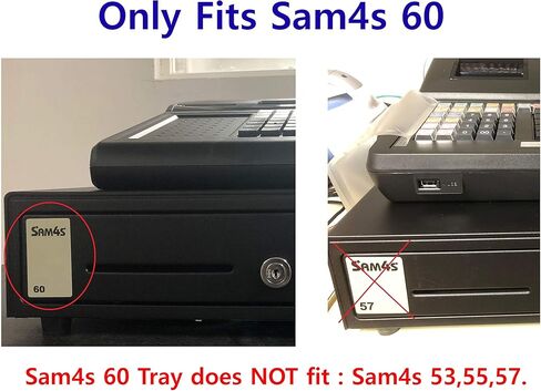 SAM4s Cash Register Drawer Insert Money Till Tray 60, 5 Bills 5 Coins Holder, Model 60, 5 x 5 with Steel Bill Arms, ER-915, ER-920, ER-925, ER-940, ER-945, ER-320, SPS-340, SPS-345 in Saudi Arabia
