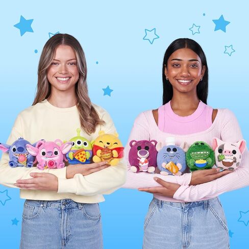 Snackles Disney 5-Inch Plush Toy 2 Pack by ZURU – Ultra-Soft Mini Stuffed Animal with Snack Accessory, Collectible Cuddly Plush for Kids, Tweens, and Disney Fans Ages 3+ in Saudi Arabia