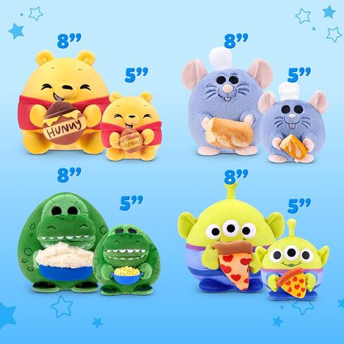 Snackles Disney 5-Inch Plush Toy 2 Pack by ZURU – Ultra-Soft Mini Stuffed Animal with Snack Accessory, Collectible Cuddly Plush for Kids, Tweens, and Disney Fans Ages 3+ in Saudi Arabia