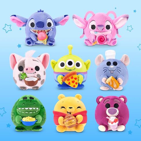 Snackles Disney 5-Inch Plush Toy 2 Pack by ZURU – Ultra-Soft Mini Stuffed Animal with Snack Accessory, Collectible Cuddly Plush for Kids, Tweens, and Disney Fans Ages 3+ in Saudi Arabia