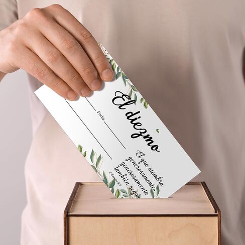 Woanger 500 Count Spanish Offering Envelopes Tithe Donation Tithes and Offering for Church Supplies(Leaf) in Kuwait