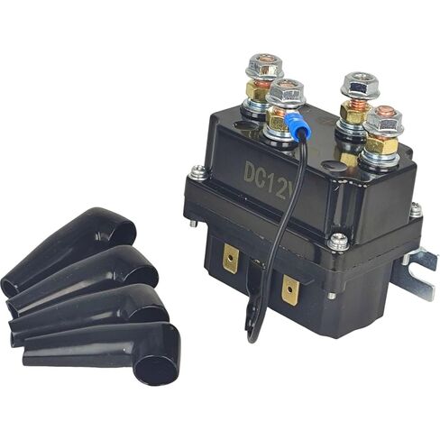 EZROAD 12V موصل تتابع الملف اللولبي 100995 متوافق مع Warn VRX 2500 2500-S 3500 3500-S 4500 4500-S ونش ATV UTV تحكم في سحب الإصدار المتحكم فيه مع 4 مصد غطاء حماية in Kuwait