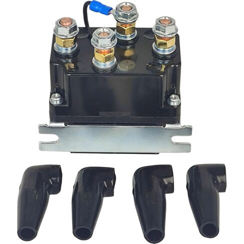 EZROAD 12V موصل تتابع الملف اللولبي 100995 متوافق مع Warn VRX 2500 2500-S 3500 3500-S 4500 4500-S ونش ATV UTV تحكم في سحب الإصدار المتحكم فيه مع 4 مصد غطاء حماية in Kuwait