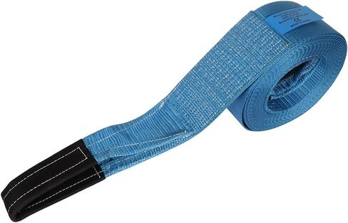 ROADFAR 4 inch x 30 feet Tow Strap - Recovery Winch Tree Saver - Extreme Heavy Duty Nylon 20,000 Pound (10-Ton) Pulling Capacity - Blue in Kuwait
