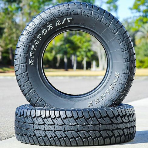 مجموعة من 2 (اثنين) Evoluxx Rotator A/T Truck/SUV All-Terrain Off-Road Radial Tires-275/55R20 275/55/20 275/55-20 113S نطاق التحميل SL 4-Ply OWL حروف بيضاء محددة in Kuwait
