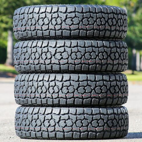 مجموعة من 4 (أربعة) إطارات شعاعية للطرق الوعرة من Armstrong Tru-Trac AT II Truck/SUV A/T - 225/65R17 225/65/17 225/65-17 102T، نطاق تحميل SL 4-Ply BSW أسود in Kuwait