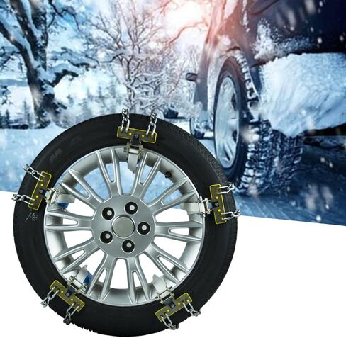 MACHSWON Snow Tire Chains, Universal Car Emergency Anti Slip Snow Chains,Winter Security Tire Chains Tire for Most Cars/SUV/Trucks/Pickup(10pcs Small) in Kuwait