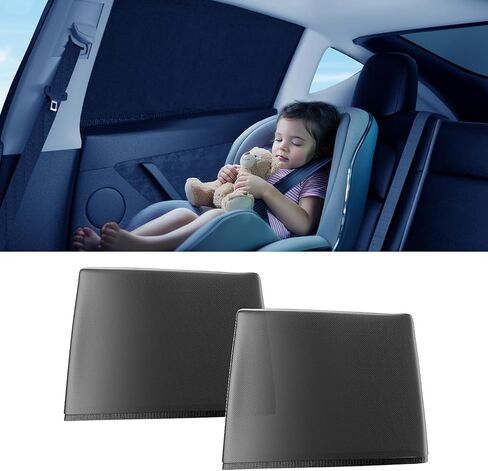 DMJN Car Window Shades for Baby (100% Efficient Block UV & Scorching Sun) Car Privacy Shades for Side Windows,Easy to Install,Nano Ice-Crystal Coatings-Universal Fit (Large),2 Pack in Saudi Arabia