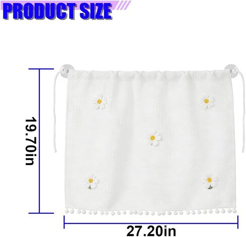 Cute Car Window Sun Shade, 27" x 20" Automotive Side Window Privacy Curtains with Suction Cup, Sun Blackout UV Protection Vehicle Windows Screen Shades for Baby and Pet(Flower) in Saudi Arabia