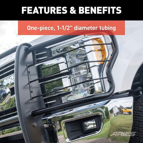 ARIES 9047 1-1/2-Inch Black Steel Grille Guard, No-Drill, Select Nissan Frontier, Pathfinder in Kuwait
