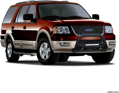 Textured Black AVT Style Aluminum LED Light Bull Bar Brush Push Front Bumper Grill Grille Guard with Skid Plate Compatible with 05-07 Ford F250 F350 F450 F550 Superduty / 2005 Ford Excursion in Kuwait